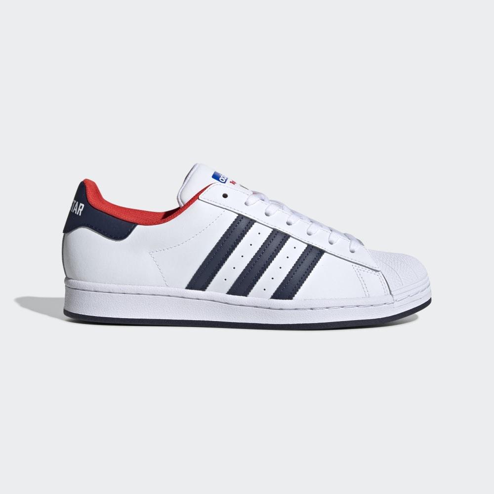 Adidas Men's Superstar Originals Shoes White/Navy/Red Ireland FV8270